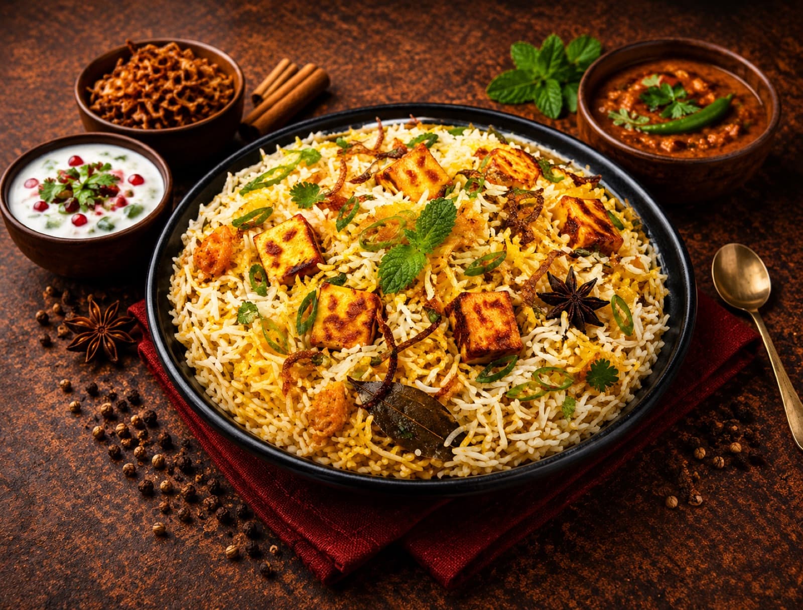 Paneer Dum Hyderabadi Biryani